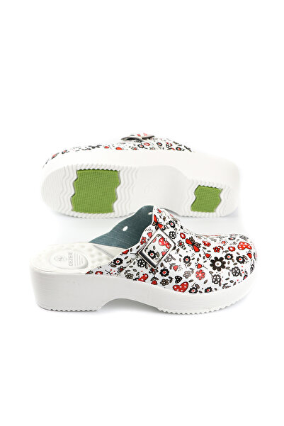 GEZER Papuci de damă Sabo cu model de inimă de flori de vară