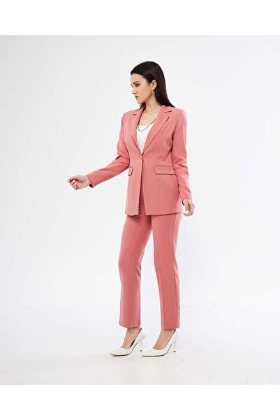 LOVELF Tek Düğme Klasik Takım Gül Kurusu