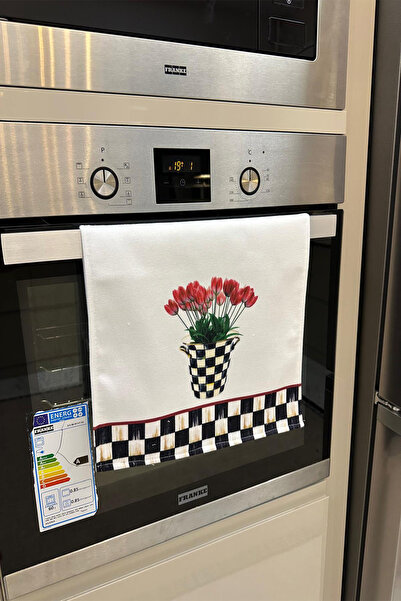 aymira home Dekoratif Mutfak Pamuklu Fırın Havlusu Özel Desenli Etnik Model 35x50 cm Yıkanabilir