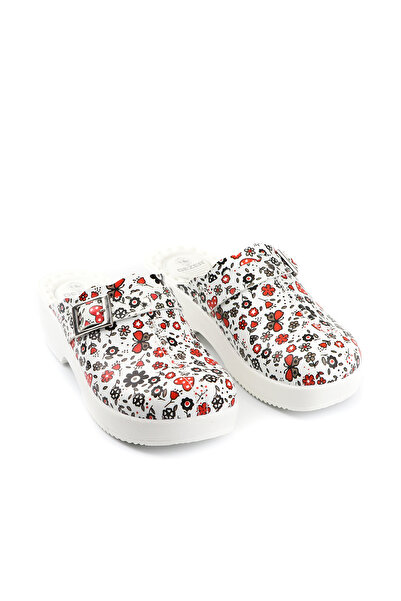 GEZER Papuci de damă Sabo cu model de inimă de flori de vară