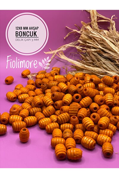 Fiolimore 12x8 mm narandžasti ovalni makaroni drvene perle u obliku saća (50G...