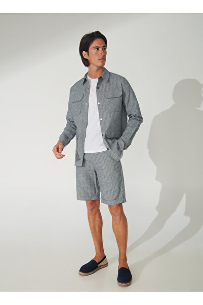 FABRIKA COMFORT Düşük Bel Regular Fit Lacivert Erkek Bermuda Şort CM LUCKY 3