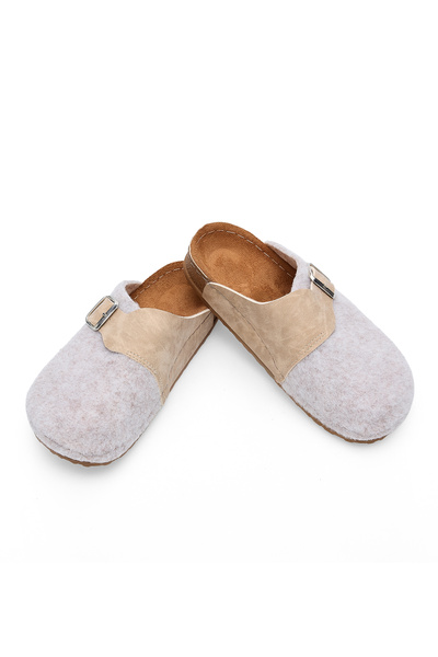 XJIM Women's Beige Orthopedic Light Sole House Slippers Winter Comfortable Daily Non-Slip Sole