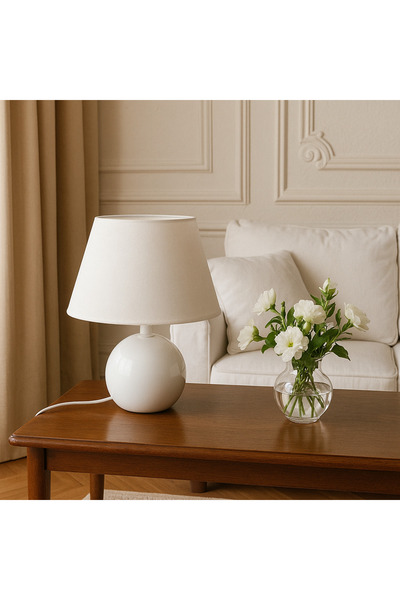 EvLight Lavinya White Fabric Metal Lampshade