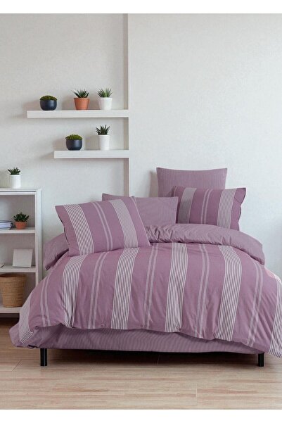 Online Home Market Natural Cotton Double Duvet Cover Set (6 Pillowcases)