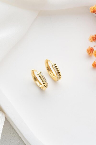 Silvano Jewelry 925 Ayar Gold Halka Gümüş Küpe