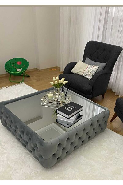 em&sa design kapitone aynalı sehpa ev ofis tipi