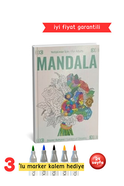 Pembe Yayınevi Yetişkinler İçin Mandala Düşler Bahçesi Seti