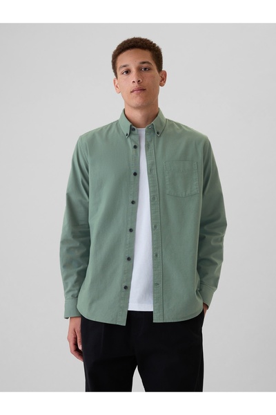 GAP Erkek Yeşil Standart Fit Oxford Gömlek