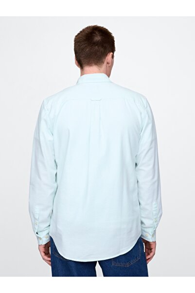 GAP Erkek Açık Mavi Standart Fit Oxford Gömlek