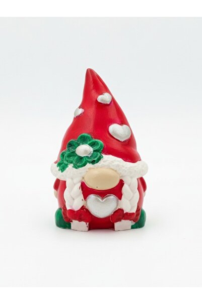 KANERUZ 2 Adet Renkli Yüzsüz Cüce, Vernikli, Renkli Dekoratif Obje, Biblo, Yılbaşı Hediyesi (8cm)