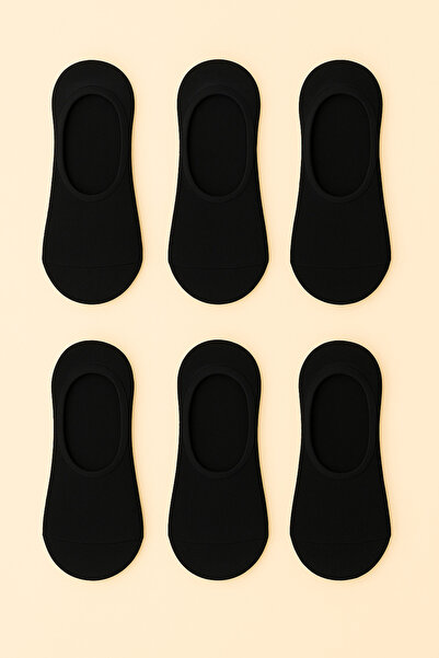 Mudizone 6 чифта черни унисекс балерини невидими чорапи