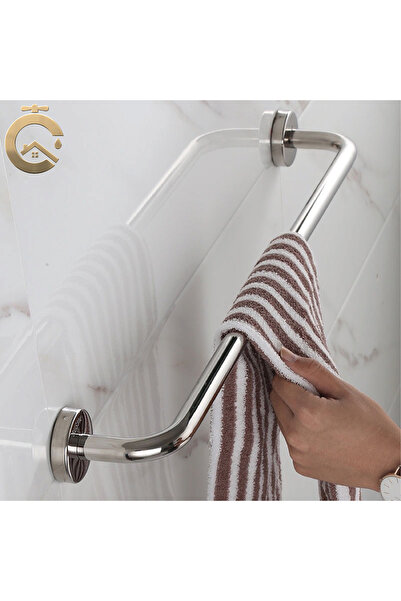 ZENVİVA Q19 50CM PASLANMAZ PARLAK BANYO WC KÜVET YANI BEDENSEL ENGELLİ TUTUNMA BARI TUTAMAK