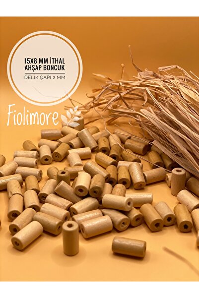 Fiolimore 15x8 mm (25 komada, 63 komada) lakirane drvene perle od sečene cije...