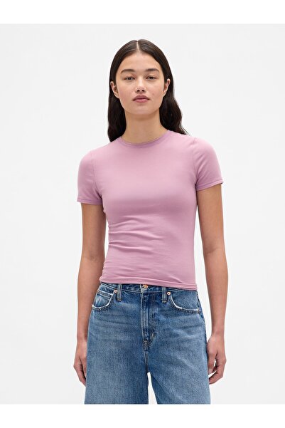 GAP Kadın Açık Pembe CloseKnit Jersey T-Shirt