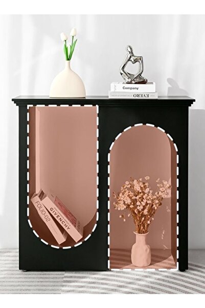 Raffine Italian Light Luxury Double Arc Narrow Entryway Table Minimalist Modern Decorative Console Table Rec