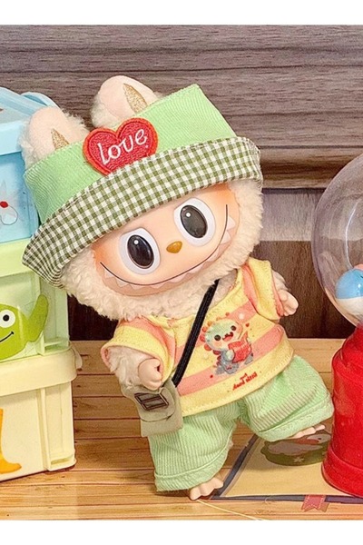 Raffine 4-Pieces Labubu Multicolor Dolls Clothes Accessories Casual Style Out...