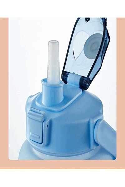 Raffine 2000 ml Portable Leak Proof Cute Water Bottle with Time Marker and Carry Handle