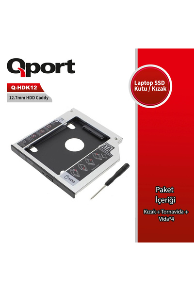 Qport Q-HDK12 محول متوافق مع HDD/SSD مقاس 2.5 بوصة مقاس 12.7 بوصة