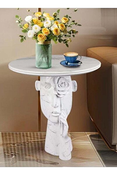 Raffine Multipurpose Use Luxury Sculpture Base Design Side Table