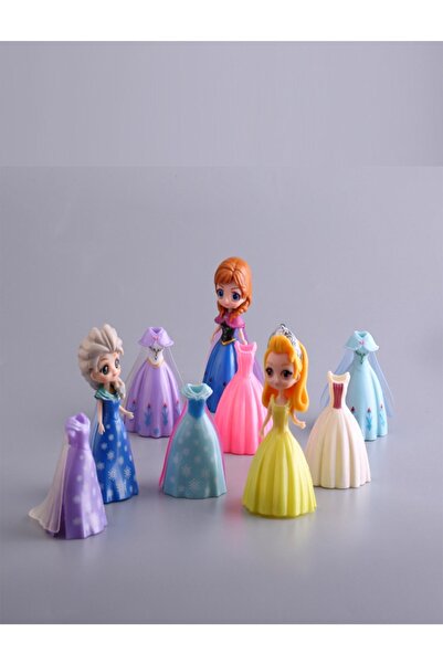Raffine 18 Pieces Disney Action Figures Princess Dolls and Dresses Set in Vibrant Colors for Kids