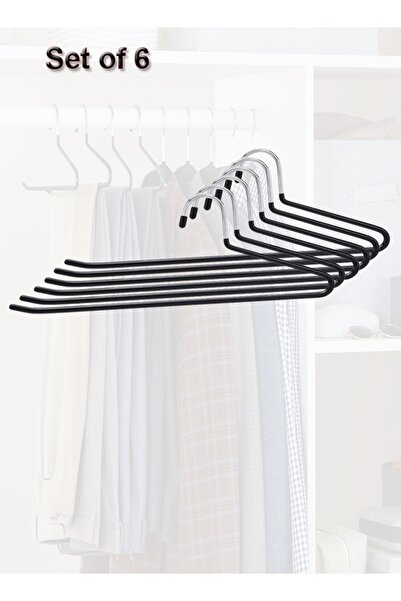 Raffine مجموعة من 6 شماعات خزانة متينة لتنظيم الملابس