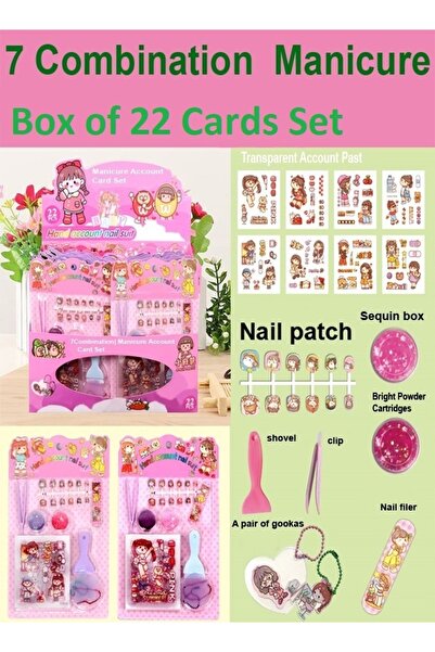 Raffine مجموعة ملصقات أظافر جميلة، مجموعة مكونة من سبعة مجموعات مانيكير، مجمو...