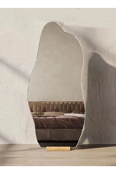 Raffine مرآة بتصميم إسكندنافي حديث بطول كامل، يمكن تعليقها أو وضعها على الحائ...