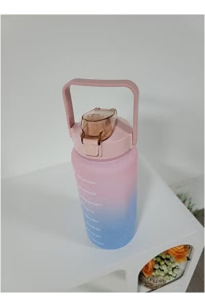 Raffine 2000 ml Multifunction Portable Leak Proof Cute Water Bottle with Time Marker and Carry Handle