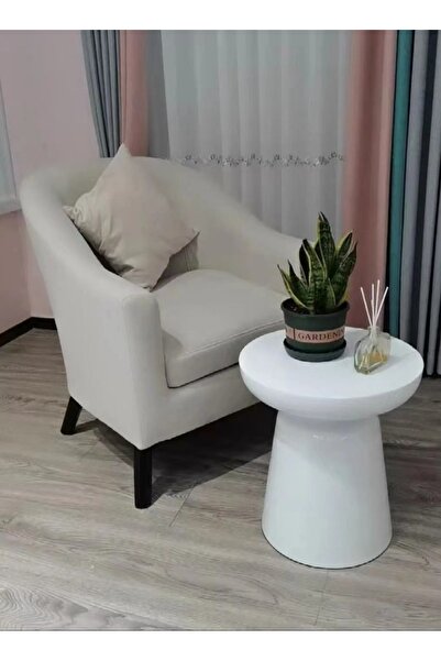 Raffine Modern Luxury Nordic Style Coffee Table Round Sofa Side Table with Metal Base Gilded Frame Home Deco