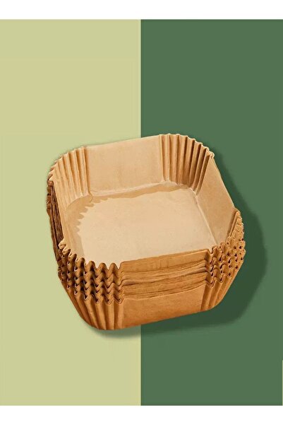 Raffine مجموعة أطباق ورقية من 100 قطعة، غير لاصقة ومقاومة للزيت، مناسبة للقلي الهوائي، مصنوعة من ورق البرشمان الطبيعي للاستخدام مرة واحدة