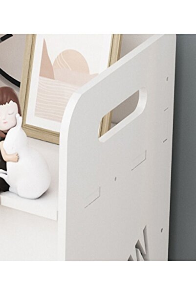 Raffine رف خزانة أثاث منزلي متعدد الأغراض قائم على الأرض للحمام باللون الأبيض 25 × 18 × 50 سم