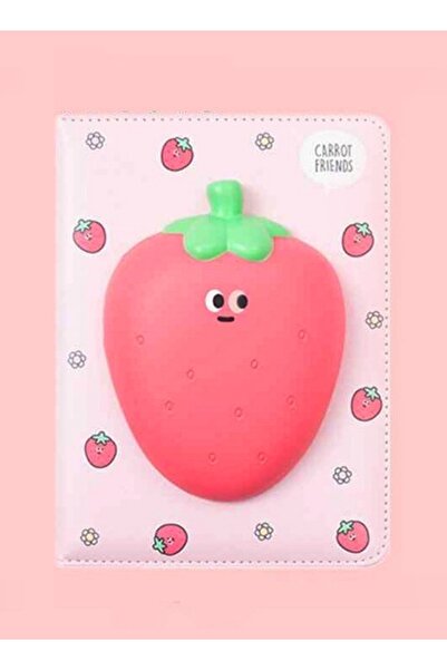 Raffine دفتر يوميات لطيف على شكل إسفنجة ذاكرة بنمط الفراولة، مناسب للمدرسة والمكتب، دفتر ملاحظات للكتابة والرسم، مثالي للهدايا