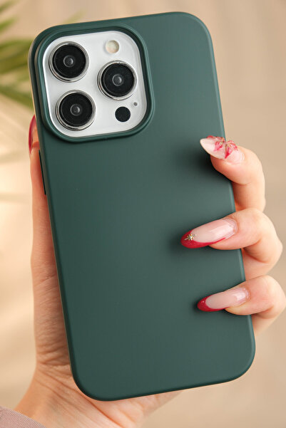 Fibaks İphone 14 Pro Uyumlu Kılıf Renkli Içi Kadife Silinebilir Logosuz Lansman Kapak Lansman