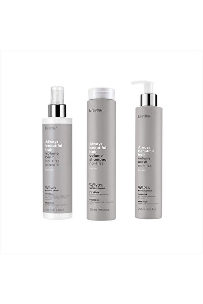 Erayba إرايبا Abh/ فوليوم مجموعة تكثيف الشعر والتحكم في التجعد شامبو 250 مل، قناع 250 مل، بلسم 150مل.
