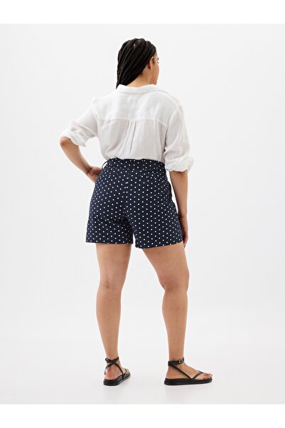 GAP Kadın Koyu Mavi 5" Mid Rise Downtown Khaki Şort