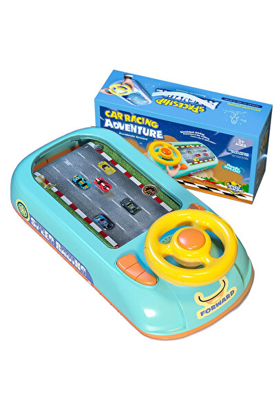 TodayShop Volan interactiv pentru curse auto cu sunete sau nave spatiale, potrivit pentru copii de 3-6 ani