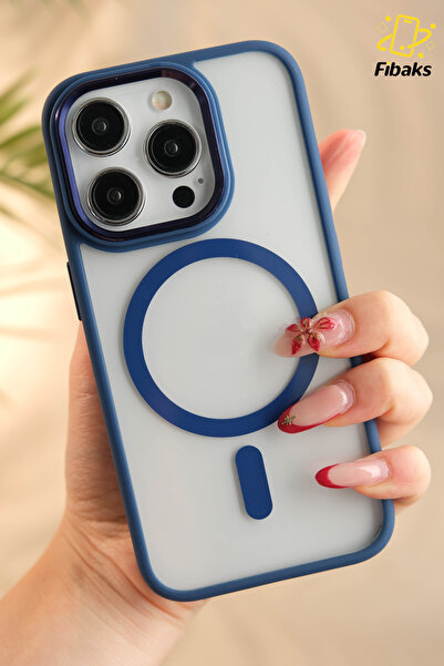 Fibaks İphone 15 Pro Uyumlu Kılıf Kamera Çıkıntılı Magsafe Şarj Destekli Kena...