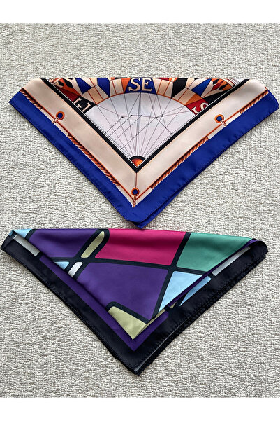 Rupen Kraft 45X50 Cm 2 bucăți Bandana din satin Fular din satin Accesoriu pen...