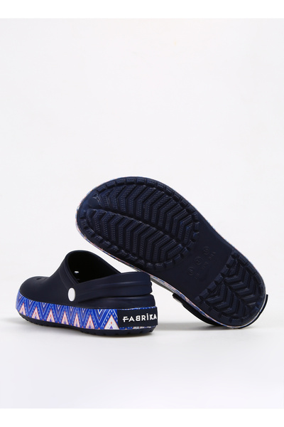 Fabrika Lacivert-Çok Renkli Kadın Plaj Terliği TESY