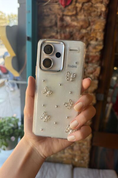 MustCase Xiaomi Redmi Note 13 Pro Plus 5G Kılıf Kelebek Desenli Şeffaf Kılıf ...