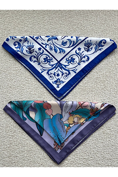 Rupen Kraft 45X50 Cm 2 bucăți Bandana din satin Fular din satin Accesoriu pen...