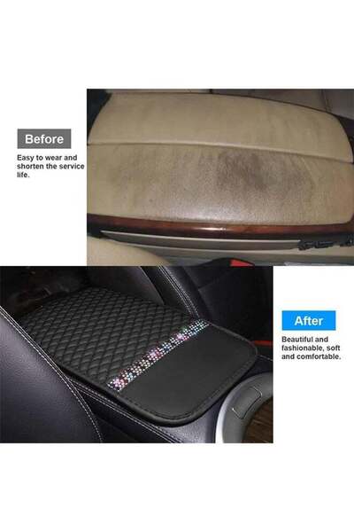 Bukela Bling Car Console Cover – Rhinestone, Waterproof (Universal Fit)