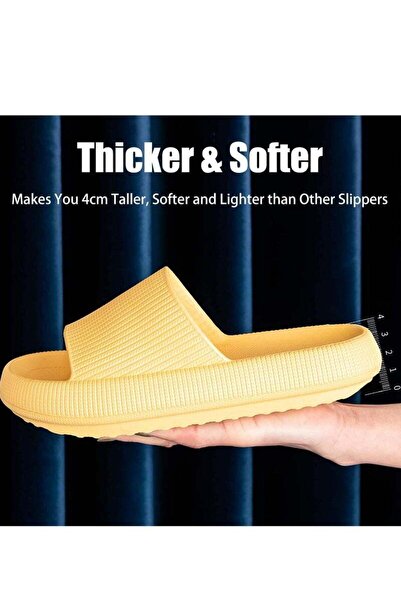 Bukela Cloud Slides Women's and Men's Bathroom Anti Slip Quick Dry Ultra Soft Thick Bottom Home Slippers