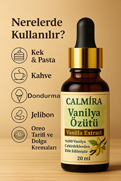 CALMİRA Vanilya Özütü (Ekstraktı) 20 ml - Vanilla Extract
