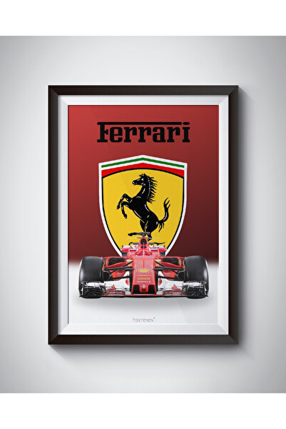 POSTEREN Ferrari Formula1 Çerçeveli Poster Tablo