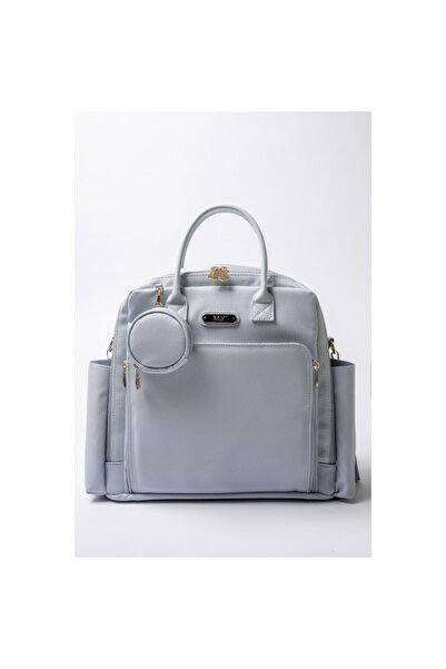 MY Collection Maia Leather Mother Baby Care Backpack