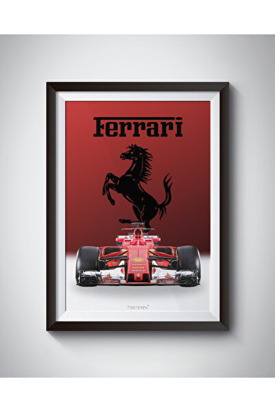 POSTEREN Ferrari Formula1 Çerçeveli Poster Tablo