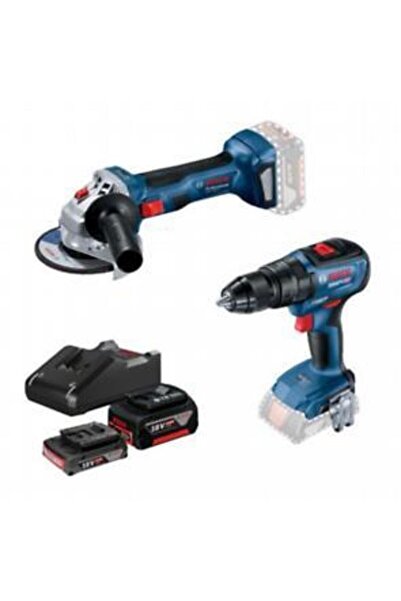 Bosch Gws 180-LI+GSB 180-LI 18V-50 Akülü Taşlama ve Matkap Seti