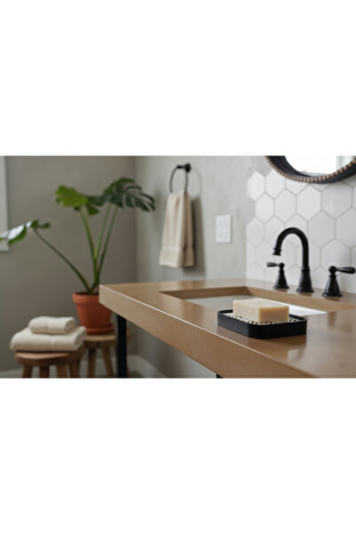 Decorstation Suport decorativ oval pentru săpun pentru bucătărie, baie, cu si...